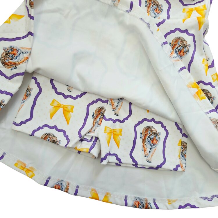 Delta Jax Tiger Bows Skort Romper