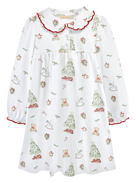 Baby Club Chic Christmas Tree Dress w/ Round Collar