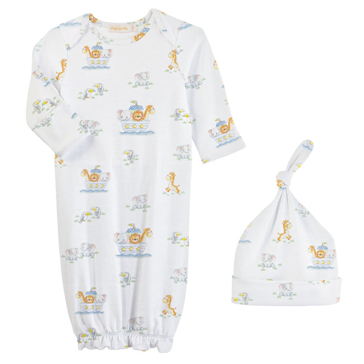 Baby Club Chic Noah's Ark Gown & Hat Set