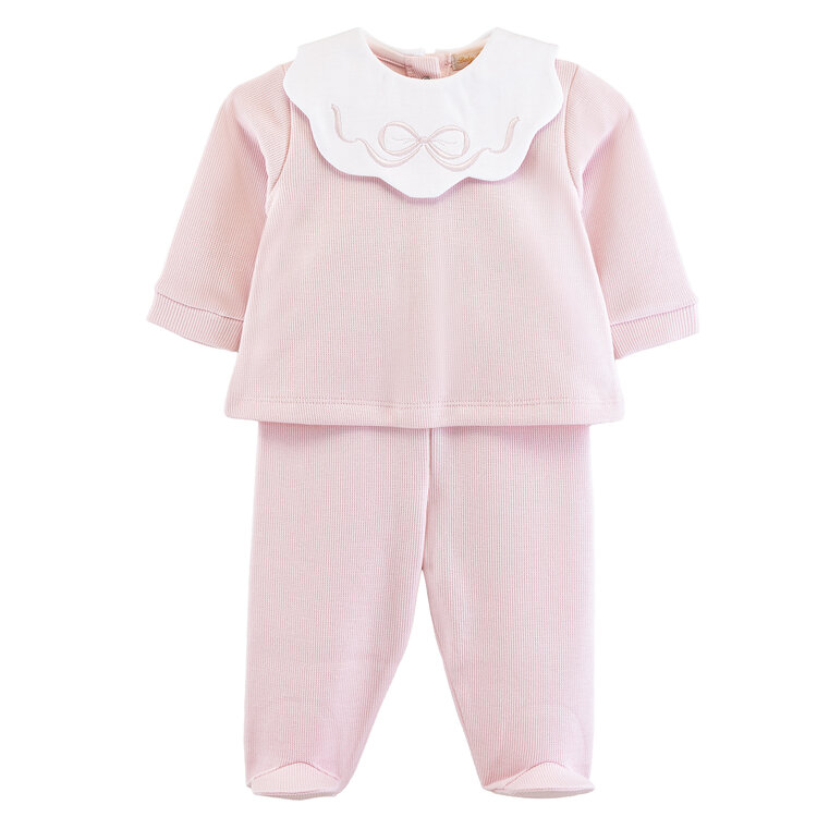 Baby Club Chic Pretty Bows & Roses Jacquard Pant Set