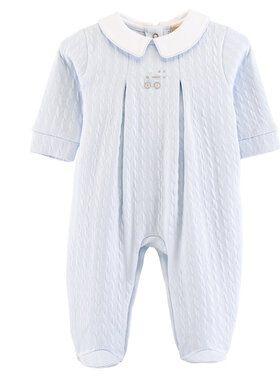 Baby Club Chic Little Train Embroidered Footie w/Collar