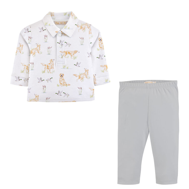 Baby Club Chic Goldens & Mallards LS Pant Set