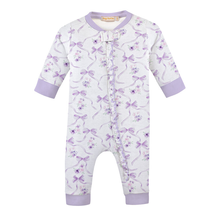 Baby Club Chic Dreamy Ties Zipped Coverall w/Ruffles
