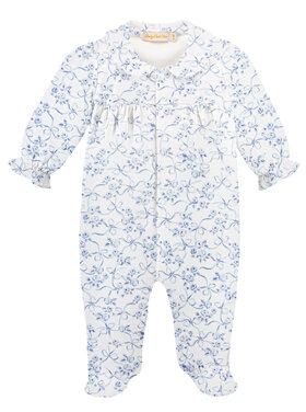 Baby Club Chic Blue Romantic Toile Footie w/Collar
