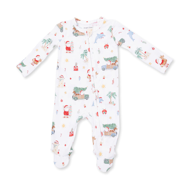 Angel Dear Beach Christmas 2 Way Zipper Footie