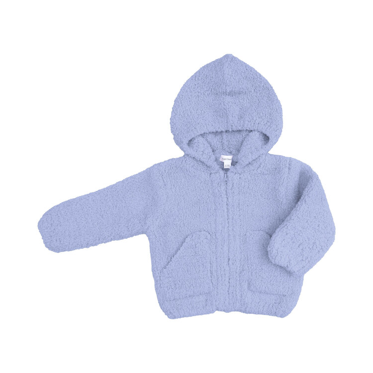 Angel Dear Chenille Hooded Jacket Dusty Blue