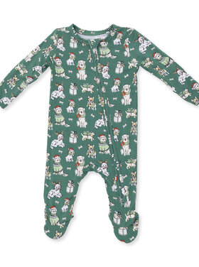 Angel Dear Christmas Dogs 2 Way Zipper Footie