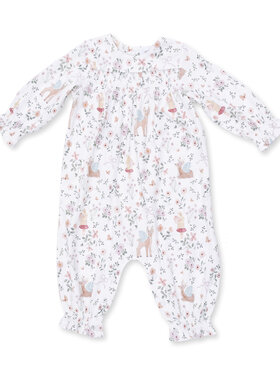 Angel Dear Enchanted Woodland Smocked LS Romper
