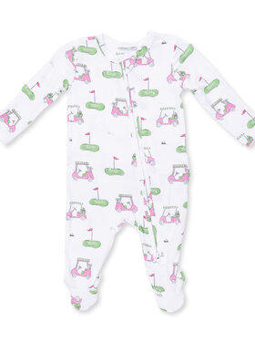 Angel Dear Pink Golf Carts 2 Way Zipper Footie