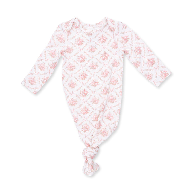 Angel Dear Rose Bow Lattice Knotted Gown & Headband
