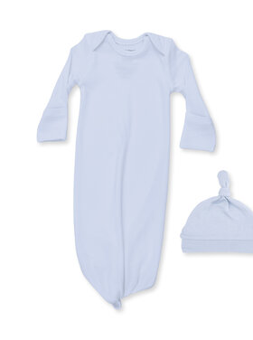 Angel Dear Solid Sheer Blue Knotted Gown & Hat