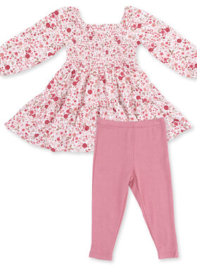 Angel Dear Serene Floral Dress and Legging Set