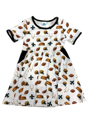 Delta Jax Saints Twirl Dress w/Pockets