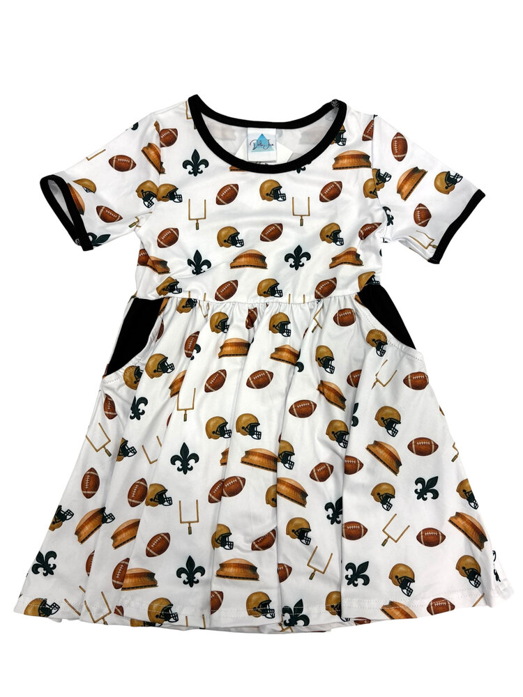 Delta Jax Saints Twirl Dress w/Pockets