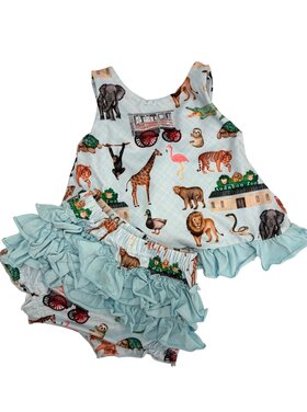 Delta Jax Audubon Zoo Swing Top Ruffle Blooomer Set