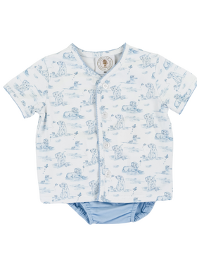 Cypress Row Snips & Snails Little Layette Diaper Set