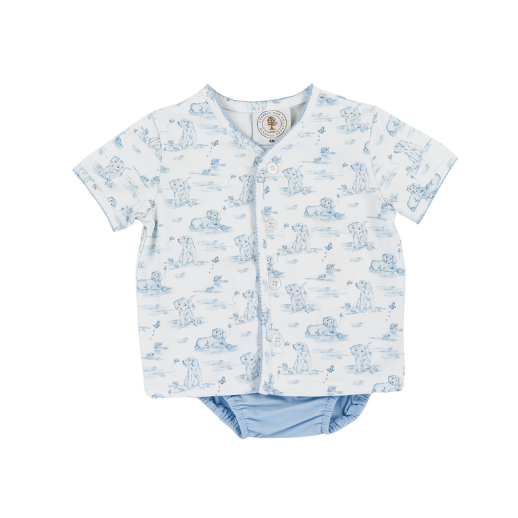 Cypress Row Snips & Snails Little Layette Diaper Set