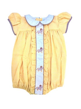 LuLu BeBe LSU Tiger Embroidered Collared Bubble