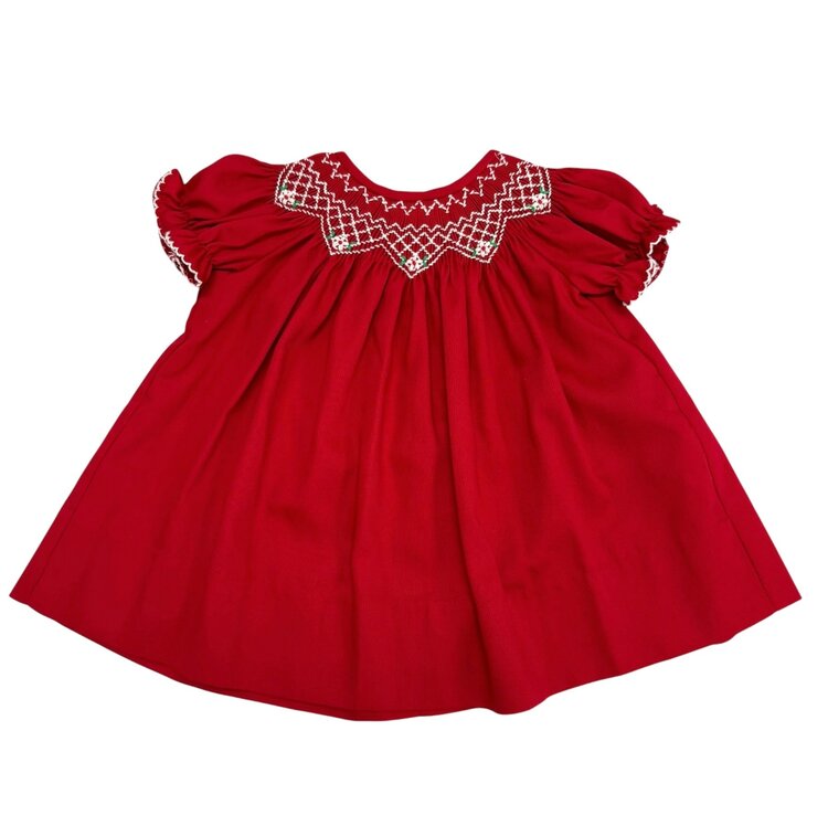 LuLu BeBe Emma Christmas Smocked Dress