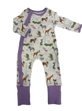 Nola Tawk Zoo Krewe Zip-Up Pajama