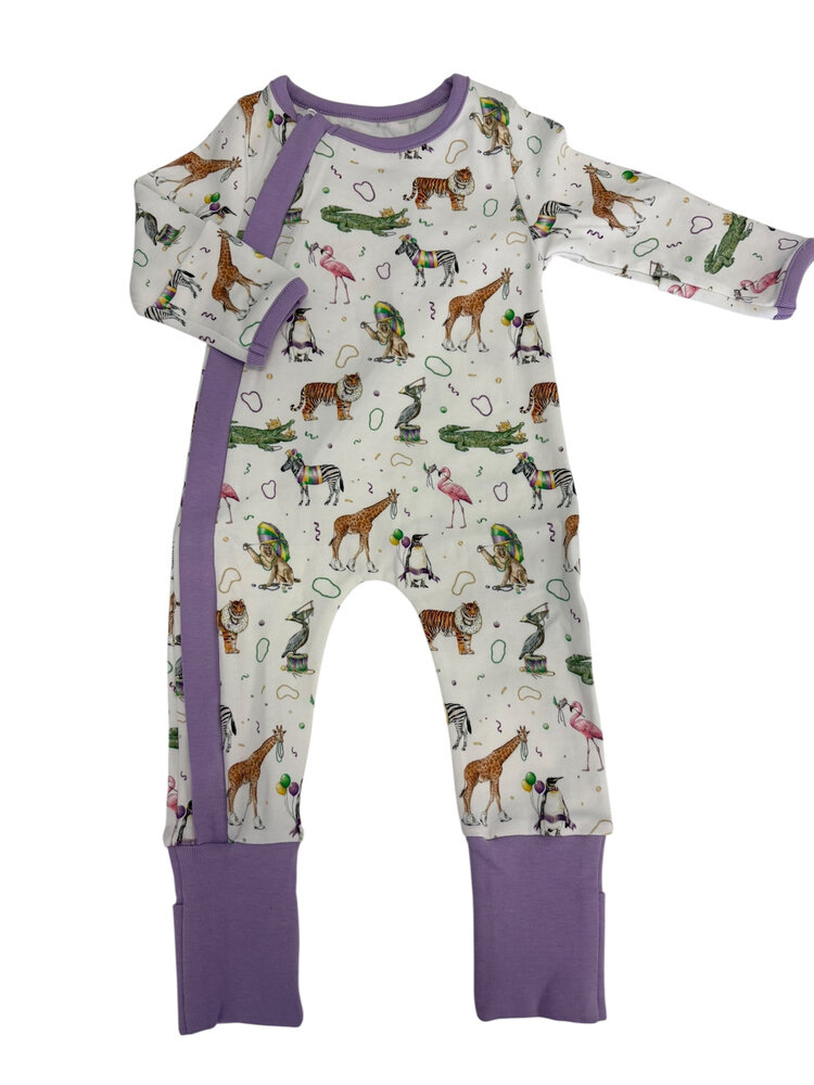 Nola Tawk Zoo Krewe Zip-Up Pajama
