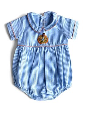 Sweet Dreams Pumpkin Blue Stripe Boy Bubble