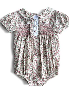 Sweet Dreams Samantha Floral Smocked Bubble