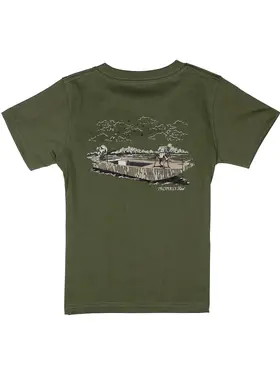 Properly Tied Mossy Oak Boat Ride SS Tee - Olive