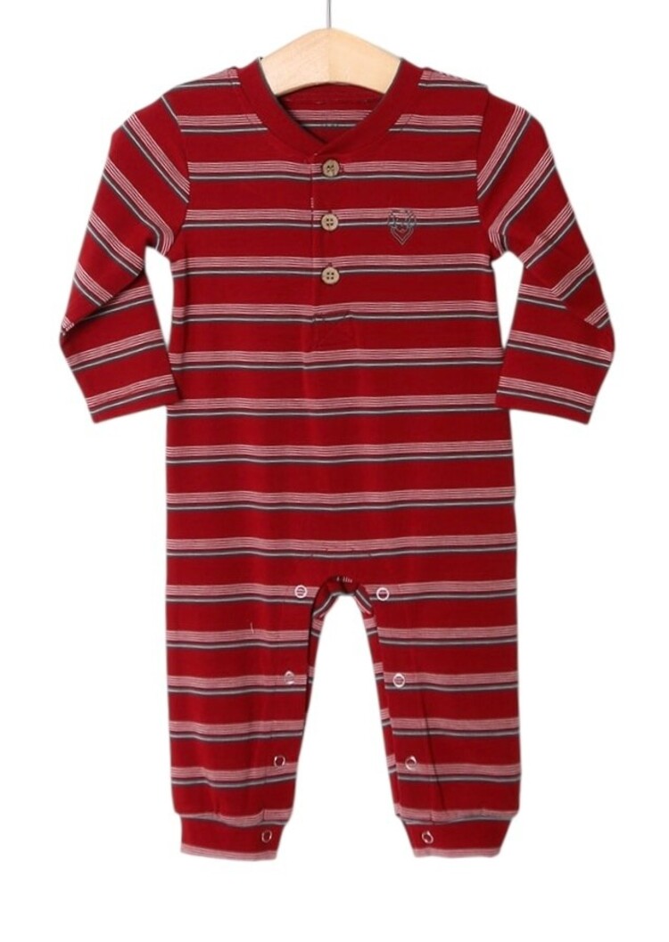 Millie Jay Easton Romper Burgundy & Grey