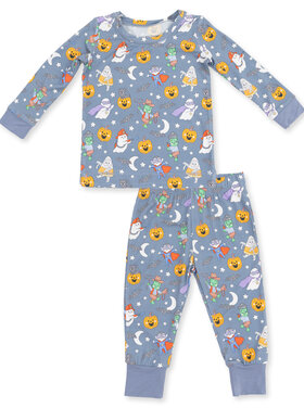 Angel Dear Halloween Monster Dress Up Blue LS Loungewear Set