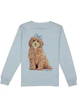 Properly Tied Goldendoodle LS Tee - Periwinkle