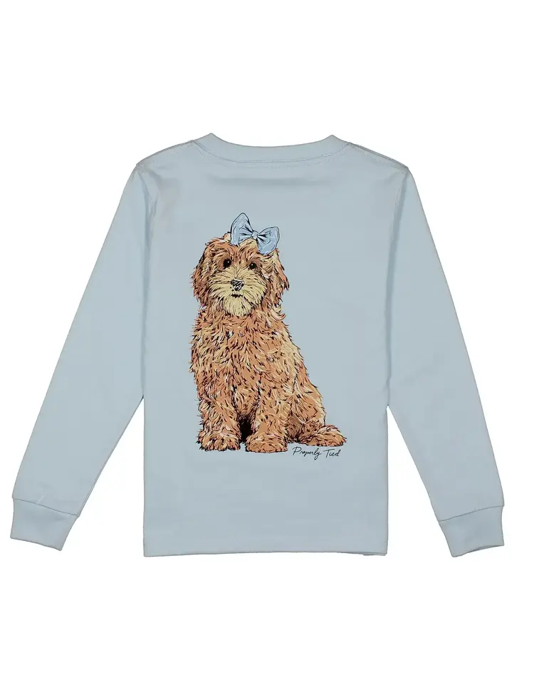 Properly Tied Goldendoodle LS Tee - Periwinkle