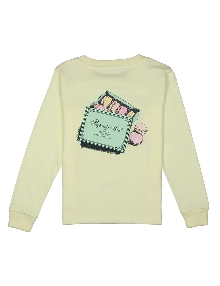 Properly Tied Macarons LS Tee - Light Yellow