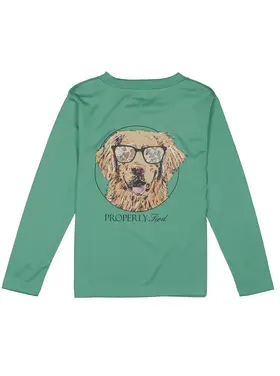 Properly Tied Camo Companion LS Performance Tee - Ivy