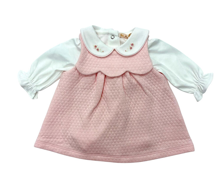 Baby Club Chic Rose Buds Jacquard Scalloped Dress