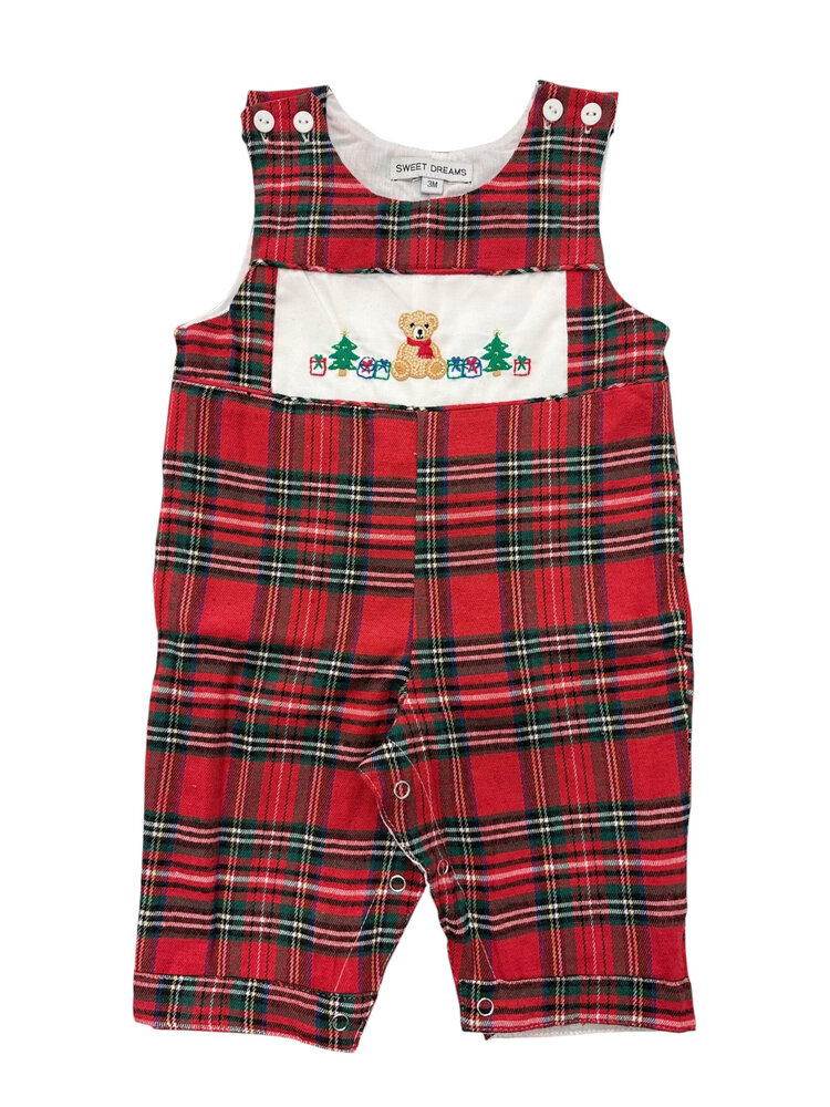 Sweet Dreams Teddy Bear Plaid Longall