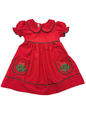 Sweet Dreams Red Holly Bow Ornament Dress