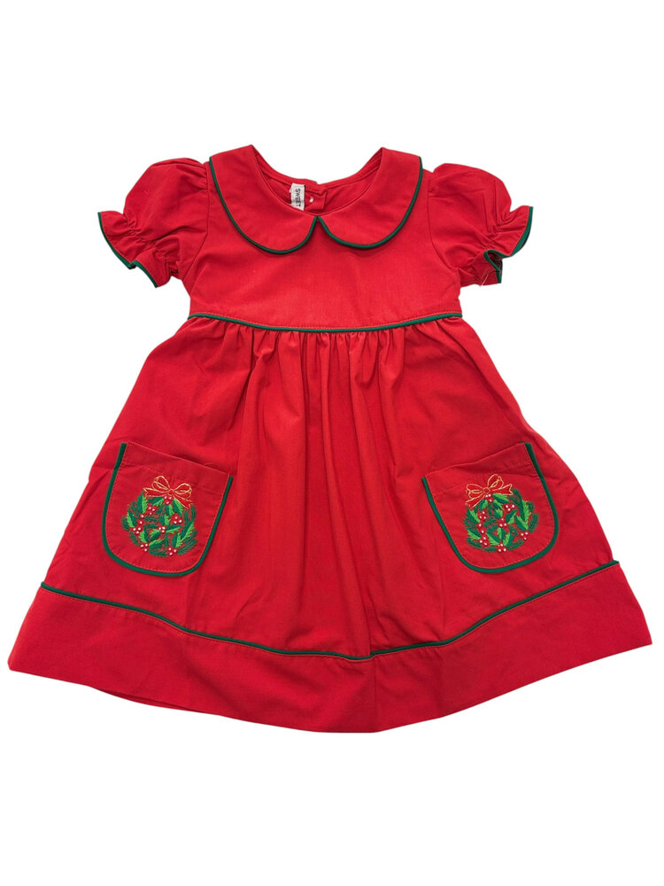 Sweet Dreams Red Holly Bow Ornament Dress