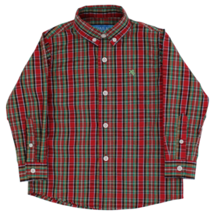 Bailey Boys Button Down Shirt, Tartan Plaid
