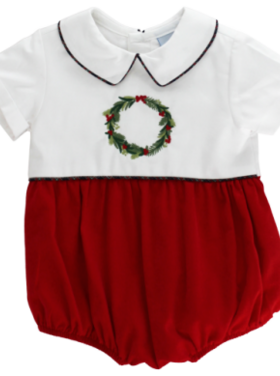 Bailey Boys Christmas Red Cord Wreath Bubble