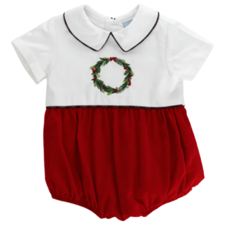Bailey Boys Christmas Red Cord Wreath Bubble