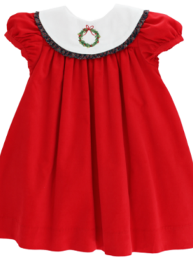 Bailey Boys Christmas Red Cord Wreath Float Dress