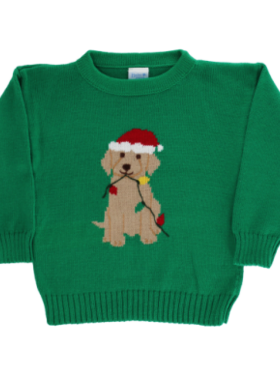 Bailey Boys Crewneck Sweater, Christmas Lab