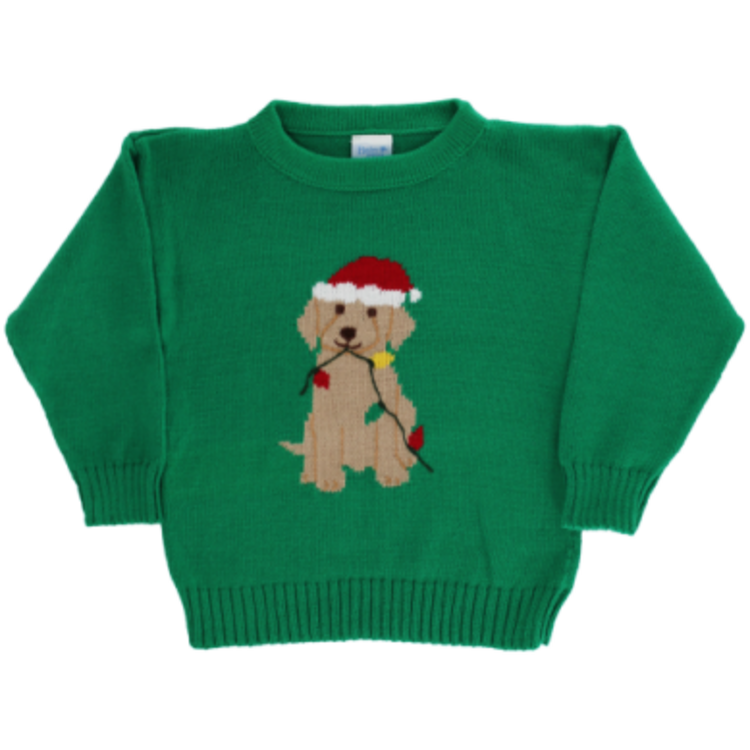 Bailey Boys Crewneck Sweater, Christmas Lab