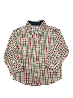 SouthBound Red Plaid LS Dress Shirt