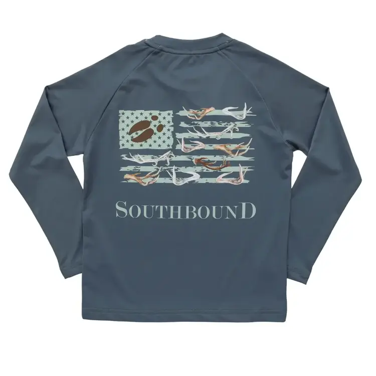 SouthBound Performance Tee, Flag Antlers
