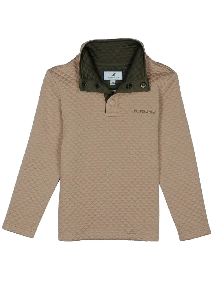 Properly Tied Boys Club Pullover - Sand