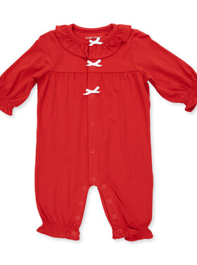 Angel Dear Ribbon Red LS Ruffle Romper