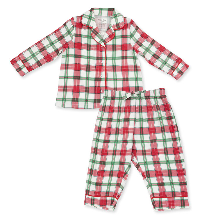 Angel Dear Holiday Plaid LS Pajamas
