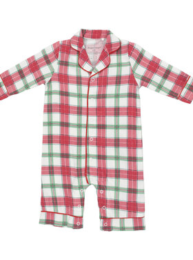 Angel Dear Holiday Plaid LS Romper